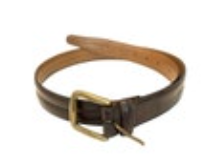 Vintage H.S. Trask Brown Leather Belt #815 Size 36 Bison USA