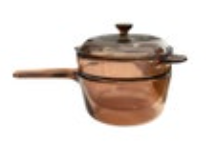 Pyrex Amber Vision Corning Ware USA Double Boiler, 3 Piece 1.5 Liter Lid
