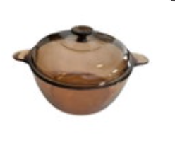 Corning Ware Pyrex Amber Vision Ware Lid 4.5L Vintage Dutch Oven Stock Pot
