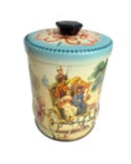 Vintage Riley’s Toffee Biscuit tin Riley’s Brothers Halifax England Knob