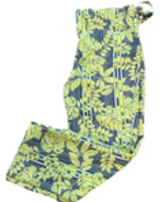 Tommy Bahama 100% Silk Pants Women’s Sz 8 Tropical Floral Lime Pop Sand Wash
