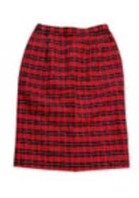 Pendleton Pencil Skirt Womens Size 8P Tartan Plaid 100% Virgin Wool USA Vintage