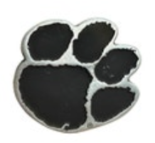 CLEMSON TIGERS Hitch Cover Solid Metal Iconic Paw Logo 4.75" x 4.25”