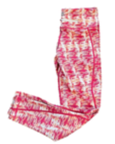 Vineyard Vines Performance Leggings Womens XS Pink Abstract Striped Yoga Active