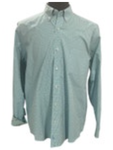TailorByrd Collection XL Men's Checkered Shirt Green Blue Contrast Cuff EUC