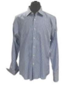 Charles Tyrwhitt Slim Fit Mens Dress Shirt Size 17/35 Blue Stripe French Cuff
