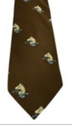 Vintage Bert Pulitzer Tie Horse Equestrian Necktie USA Made Brown