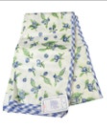 April Cornell 52 X 72 Picnic Oil Cloth Table Cloth Blueberries New MSRP $74