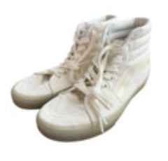 Vans "Off The Wall" White Canvas High Top Sneakers Size 7 Men 8.5 Women 500714