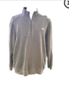 Tommy Bahama Men’s Gray 100% Cotton XL 1/4 Zip Pullover Sweatshirt