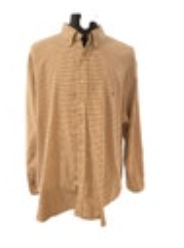 Polo Ralph Lauren 3XB Big Button Down Dress Shirt Men Classic Fit Brown Gingham