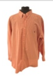 Polo Ralph Lauren 3XB Big Button Down Dress Shirt Classic Fit Orange Gingham