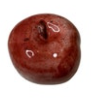 Ceramic Apple Red Decorative Glossy Made In Italy 2.5” Tall