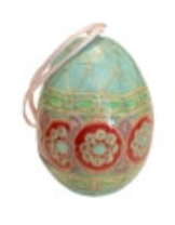 Multicolor Decoupage Easter Egg Art Decorative Egg 3”