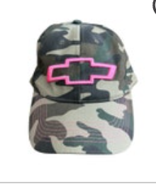 Chevy Chevrolet Camo Pink Hat Baseball Cap GM Camouflage Women's Adjustable