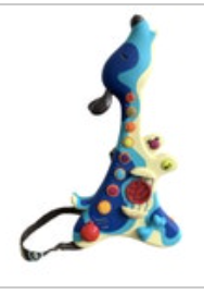 My B Toy Woofer Dog Guitar Puppy Kids Musical Hound Instrument Strum Toy Works