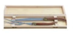 Laguiole California Carving Knife and Fork Set With Box 11” Bee