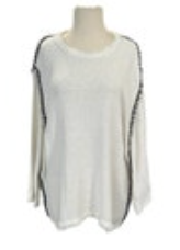 Soft Surroundings Cotton Rayon Beige Crew Neck Knit Sweater Women's Medium