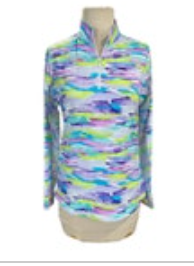 Ibkul 1/4 Zip Womens Small Lavender Pastel UPF50+ Sun Shirt Pullover Long Sleeve