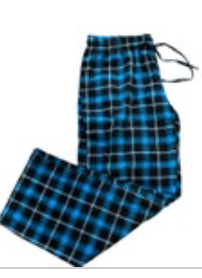 NFL Apparel Carolina Panthers Men's Plaid Logo Flannel Pajama Pants Large