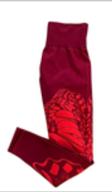 Fabletics Burgundy Butterfly High Waisted Leggings - Medium - EUC