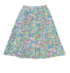 Vintage MH Selections Pink Floral A Line Skirt Size 8 Front Buttons & Pockets