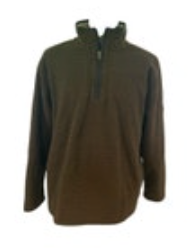 Orvis Mens XL 1/4 Zip Brown Pullover Sherpa Lined Fleece Jacket Warm Cozy