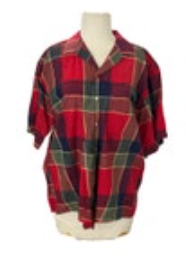 Eddie Bauer Womens Vintage Plaid Shirt Medium Cotton Button Up Short Sleeve EUC