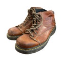 Dr. Martens 8A07 Lace Up Mens Boots Size 9 Leather Brown Heavy Duty