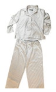Lauren Ralph Lauren Pajamas Matching Set Womens Large Gray Stripes Satin Feel