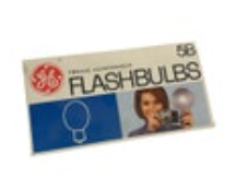 Vintage GE 12 Guaranteed Flashbulbs 5B Blue NOS Full