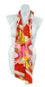 Vintage Retro Scarf Headwrap Mod Bandana Bright Colors