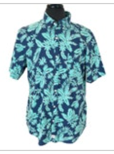 Vineyard Vines Slim Fit Murray Hawaiian Shirt Mens Large Blue Floral Tropical