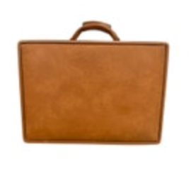 HARTMANN Tan Belting Leather Briefcase 5” Attache Hardcase Travel Vintage