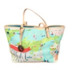 Spartina 449 Great Lakes Leather Trim Beach Vacation Shopping Large Tote Bag