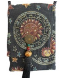 Alice’s Tapestries Shoulder Bag Boho Celestial Tapestry Purse Tassel Accent USA
