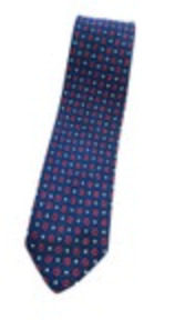 VTG Red Blue Geometric Neck Tie Dress Business Suit Power READ