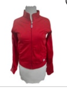 VINTAGE 80s Soffe Red with White Stripe Track Jacket Junior S Tennis Preppy