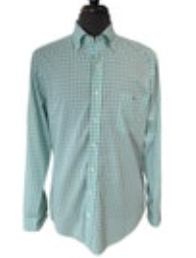 Vineyard Vines Mens Button Up L Green Gray Check Slim Fit Tucker Shirt