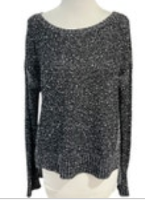 Eileen Fisher 100% Cotton Hi Lo Slub Speckled Pullover Sweater Small EUC