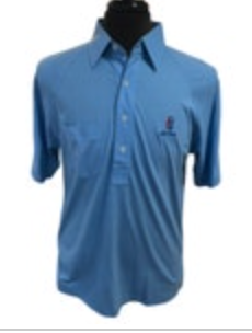Vintage Blue Izod Lacoste Polo Shirt Mens M TPC Las Colinas Golf Club Pocket