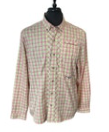 True Flies Mens Large Fishing Shirt True Twill Bokeelia Tattersall Plaid Sz L