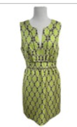 Kate Spade Green Silk Midi Lined Dress 8 Marie Sleeveless Tiles Damask Print