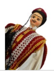 14.5” Vintage Greek Male Doll In Traditional Costume Excellent Condition