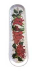 Trinket Dish Tray Christmas Michel Design Works Holly Floral Melamine Crackers