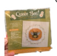 QUEEN BEE Cross Stitch Card Kit Bumblebee Sealed With Package Damage