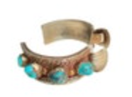 Vintage Sterling Silver Turquoise Cuff Watch Band Navajo Style Handmade