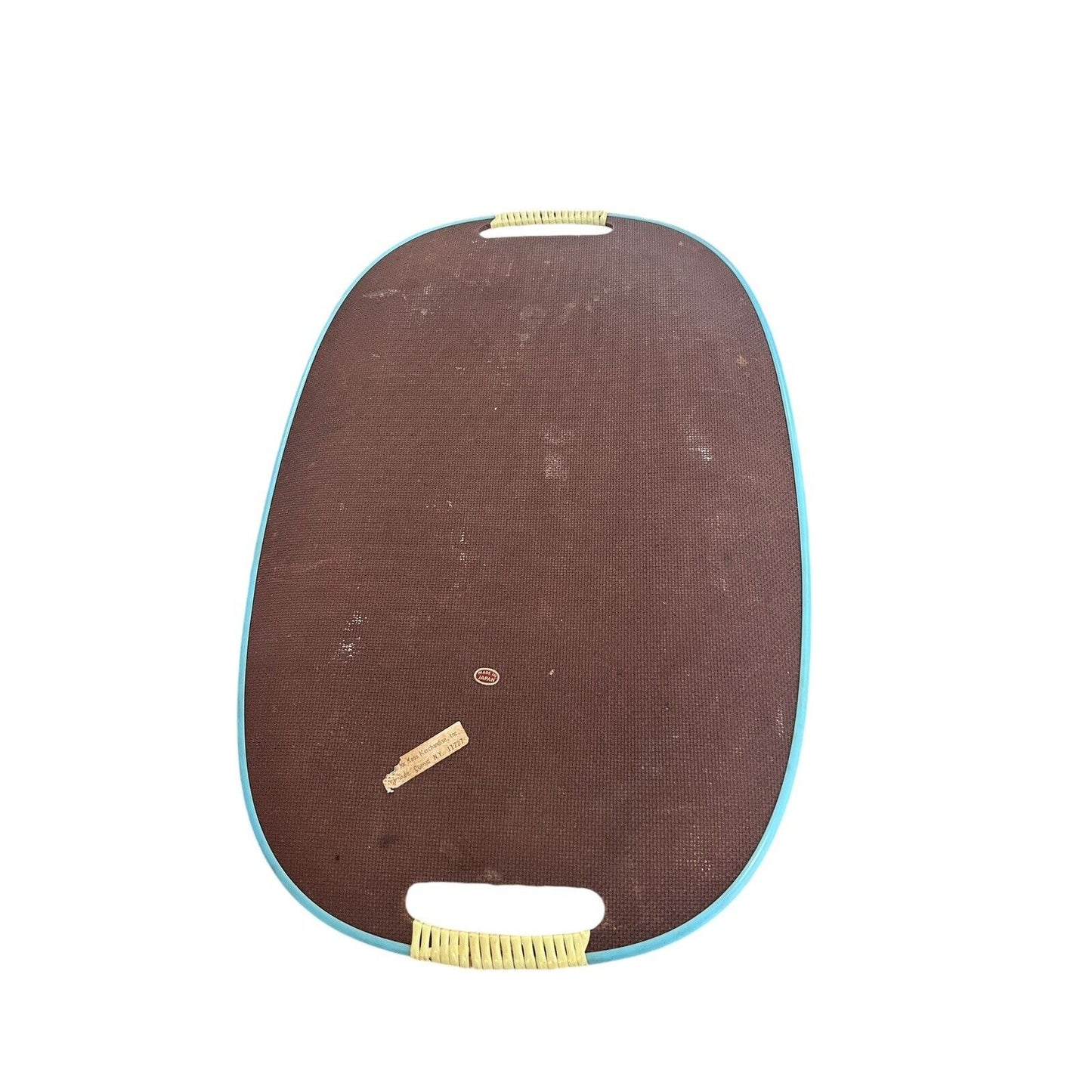 Vintage Serving Tray MCM Floral Roses Wrapped Handles Bouquet Bright Japan