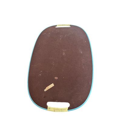 Vintage Serving Tray MCM Floral Roses Wrapped Handles Bouquet Bright Japan