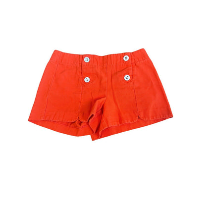 Janie & Jack Girls Shorts Size 6 Orange Nautical Double Breasted